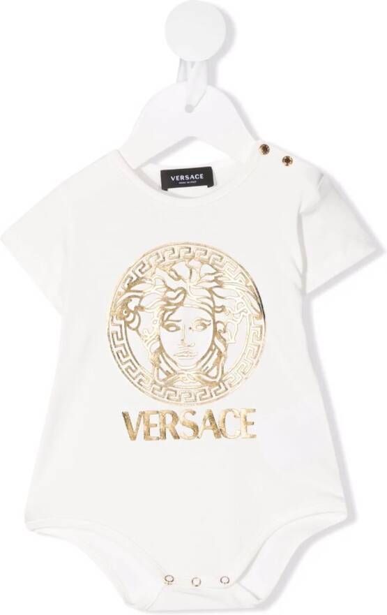Versace Kids Body met logoprint Wit