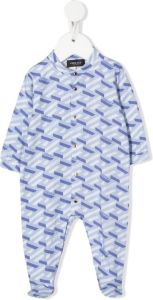 Versace Kids Bodysuit met print Blauw
