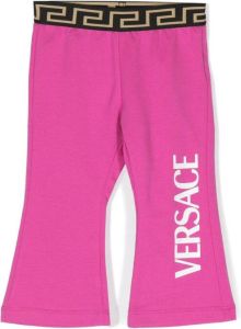 Versace Kids Broek met logoband Roze