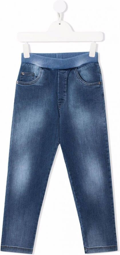 Versace Kids Elastische jeans Blauw