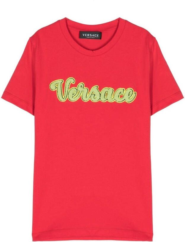 Versace Kids T-shirt met logo Rood