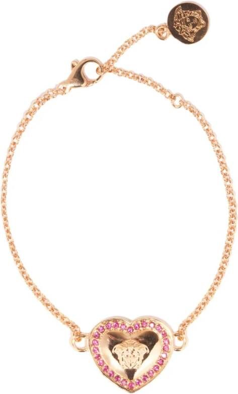 Versace Kids Armband met logo hanger Roze