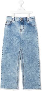 Versace Kids Jeans met wijde pijpen Blauw