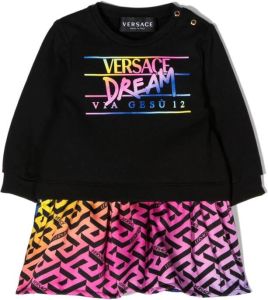 Versace Kids Jurk met print Zwart