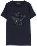Versace Kids Katoenen T-shirt Blauw - Thumbnail 1