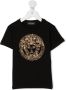 Versace Kids T-shirt verfraaid met kristallen Zwart - Thumbnail 1