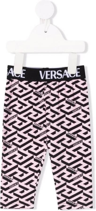Versace Kids Legging met logoprint Roze