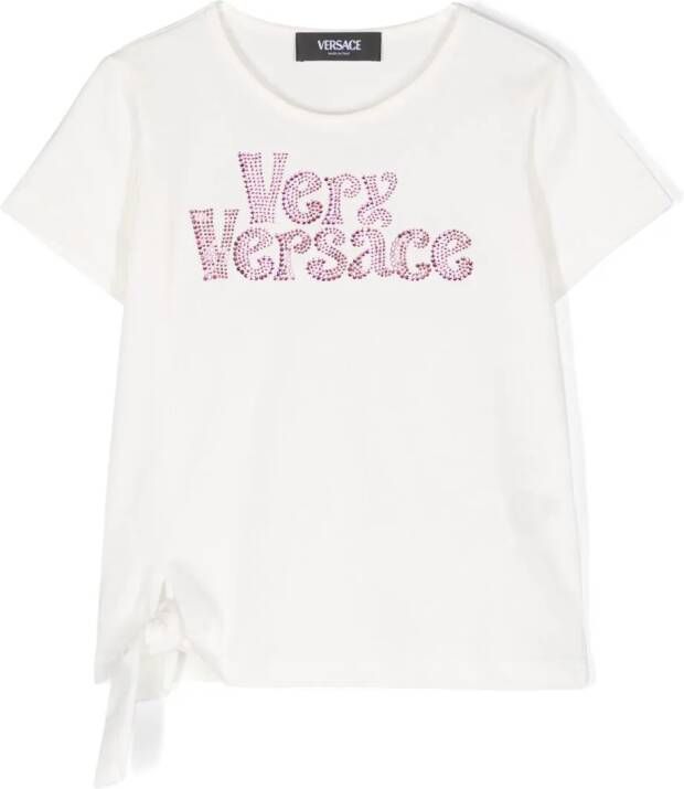 Versace Kids Very Versace T-shirt met print Wit