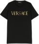 Versace Kids T-shirt met geborduurd logo Zwart - Thumbnail 1