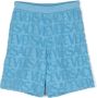 Versace Kids Versace Allover badstof shorts Blauw - Thumbnail 1