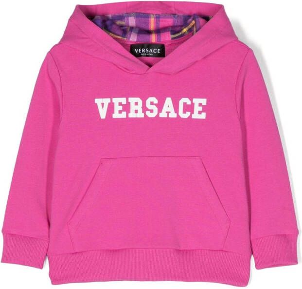 Versace Kids Sweater met logo Roze