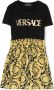 Versace Kids T-shirtjurk met Barocco Kidsprint Zwart - Thumbnail 1