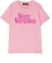 Versace Kids T-shirt met logoprint Roze - Thumbnail 1