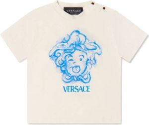 Versace Kids T-shirt met logoprint Wit