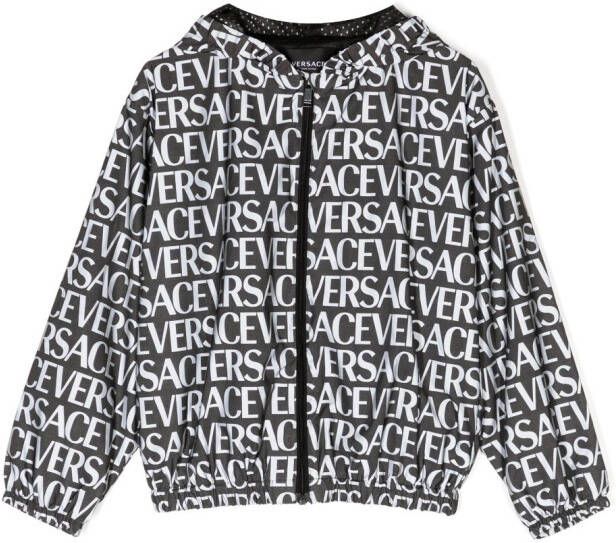 Versace Kids Jack met logoprint Zwart