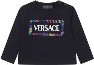 Versace Kids Top met logoprint Zwart