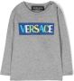 Versace Kids T-shirt met logoprint Grijs - Thumbnail 1