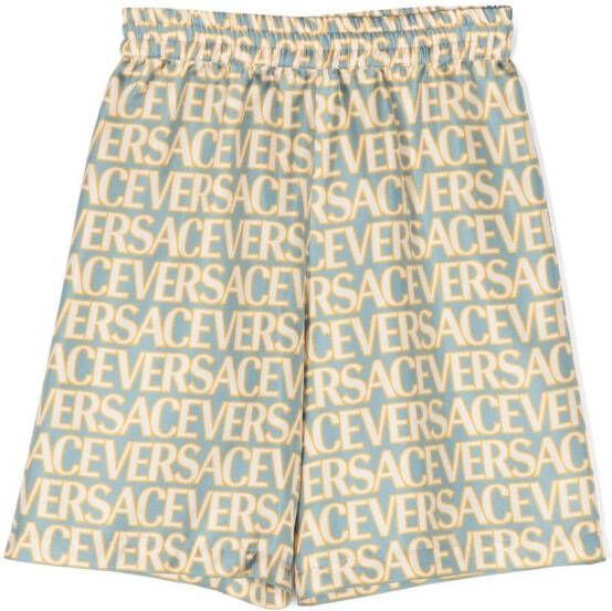 Versace Kids Zijden shorts Blauw