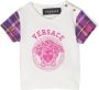 Versace Kids Medusa katoenen T-shirt met tartan ruit Wit - Thumbnail 1