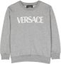 Versace Kids Katoenen sweater met logoprint Grijs - Thumbnail 1