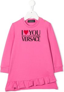 Versace Kids Trainingsjurk met logoprint Roze