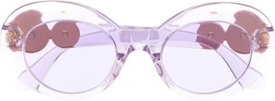 Versace Kids Medusa zonnebril met doorzichtig montuur Paars