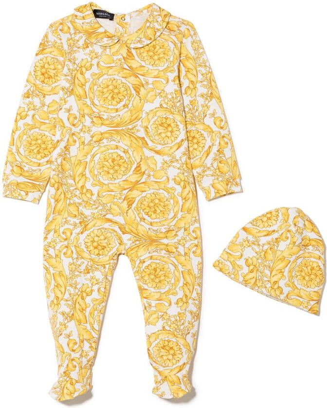 Versace Kids Pyjama met barokprint Goud