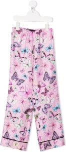 Versace Kids Pyjamabroek met vlinderprint Roze