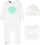 Versace Kids Romper en muts met logoprint Wit - Thumbnail 1