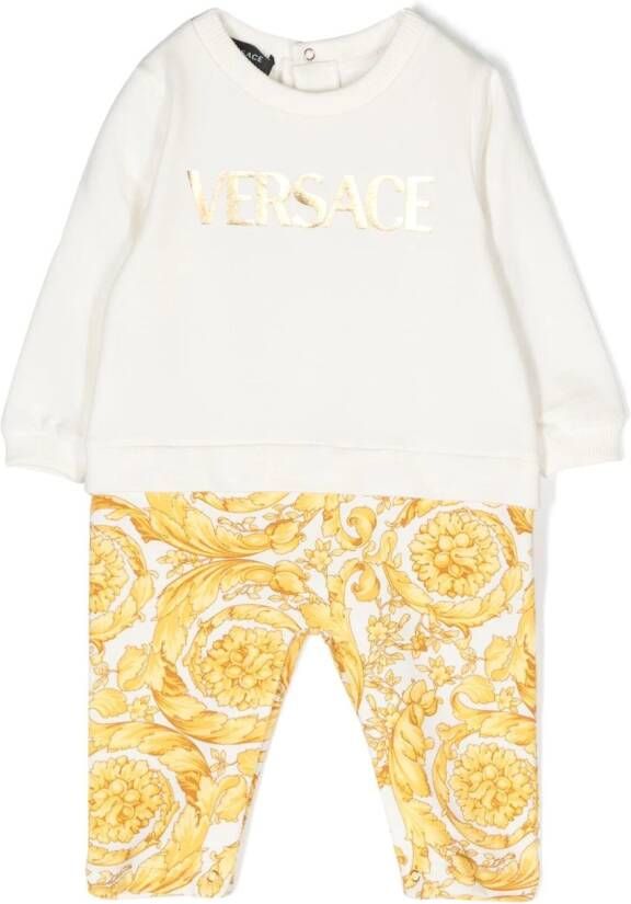 Versace Kids Babypakje met drukknoopsluiting Wit