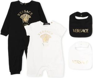 Versace Kids Romper met logo Zwart