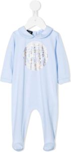 Versace Kids Romper met Medusa print Blauw