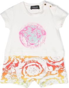Versace Kids Romper met Medusa-print Wit