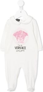 Versace Kids Romper met Medusa print Wit