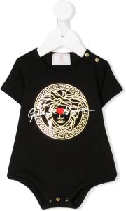 Versace Kids Romper met Medusa print Zwart
