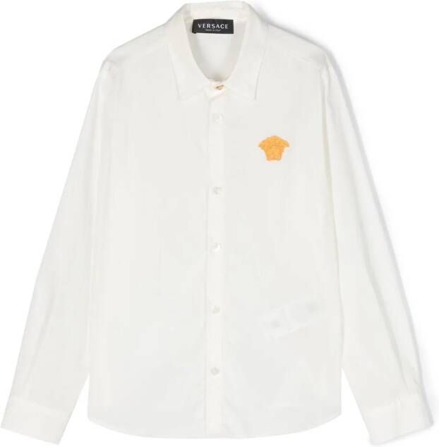 Versace Kids Shirt met borduurwerk Wit