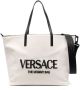 Versace Kids Shopper met geborduurd logo Beige - Thumbnail 1