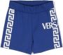 Versace Kids Shorts met logoprint Blauw - Thumbnail 1