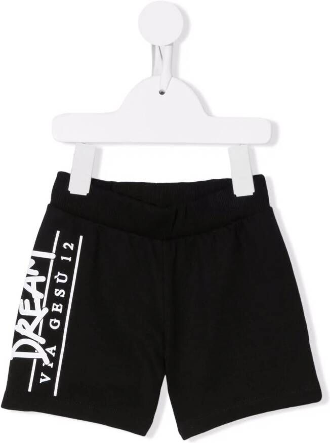 Versace Kids Shorts met logoprint Zwart