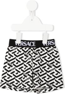 Versace Kids Shorts met monogramprint Wit
