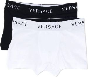 Versace Kids Slip met logoprint Wit