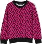 Versace Kids Sweater met Greca-print Roze - Thumbnail 1