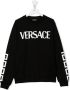 Versace Kids Sweater met logoprint Zwart - Thumbnail 1