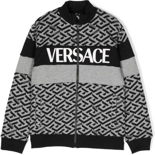 Versace Kids Sweater met rits Grijs