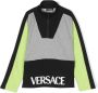 Versace Kids T-shirt met colourblocking Zwart - Thumbnail 1