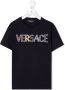 Versace Kids T-shirt met logopatch Blauw - Thumbnail 1