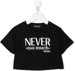 Versace Kids T-shirt met ronde hals Zwart