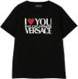 Versace Kids T-shirt met tekst Zwart - Thumbnail 1