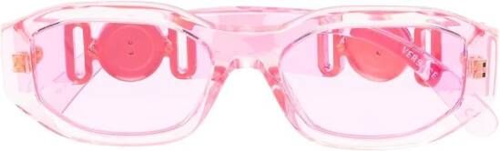 Versace Kids Zonnebril met rechthoekig montuur Roze
