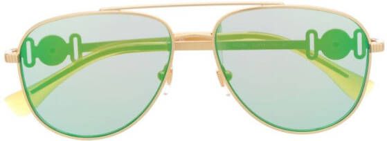 Versace Kids Zonnebril met rond montuur Goud